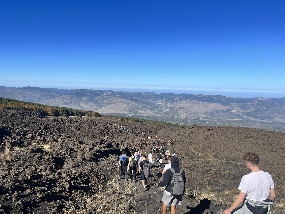 AGSItalytrip's tweet photo. Highlights of the Etna Nord hike - 12km completed, and a well earned dinner! https://t.co/gzmgcOX0KD