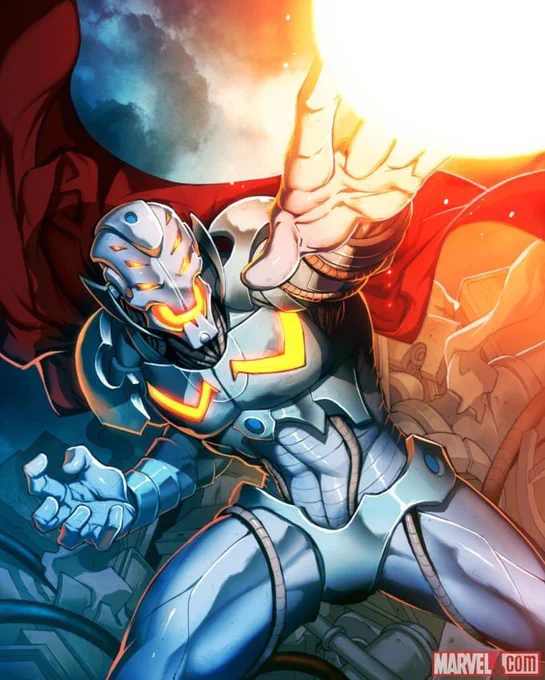Here's an Ultron art piece I drew for  a while back. Colors by ! Collab with  #udonent #ultron #marvel #edwinhuang 