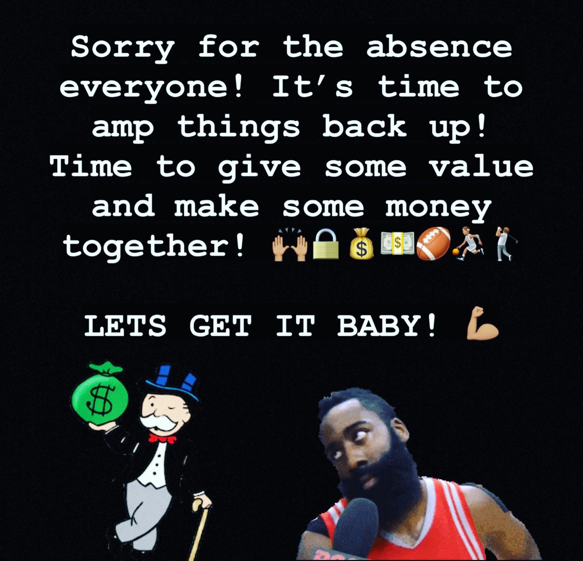EatonBets's tweet image. WE ARE BACK!! And it feels great!! We got some NBA picks and props dropping soon and I may sprinkle a little MNF action in there too! #StayTuned #LETSGETITBABY #GladToBeBack #FollowOnInstagram