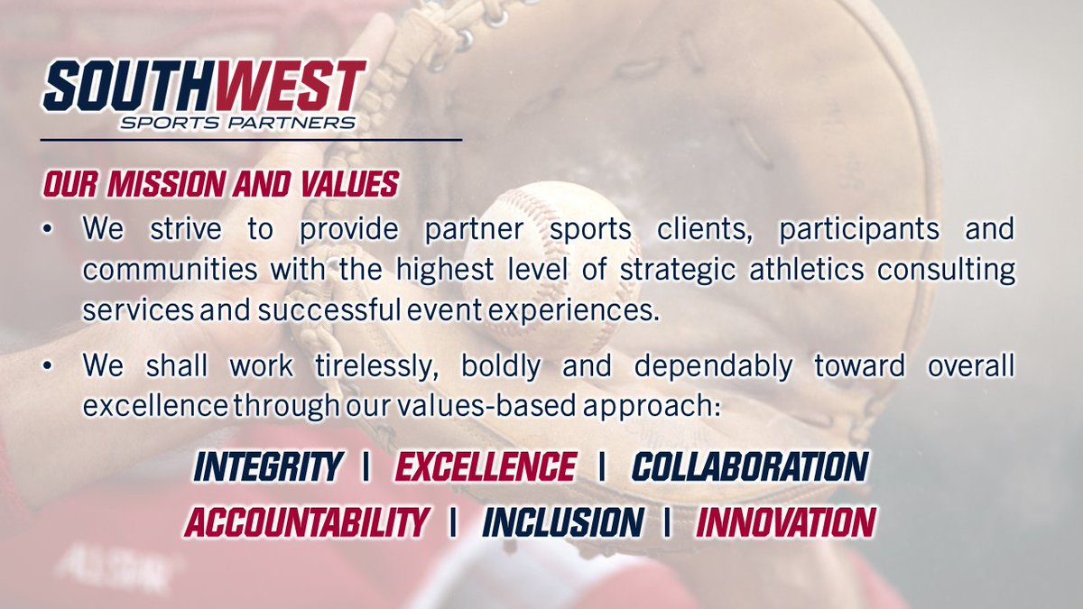 SWSPartners's tweet photo. Our Mission and Values... #SWSportsPartners https://t.co/gUWocsldog