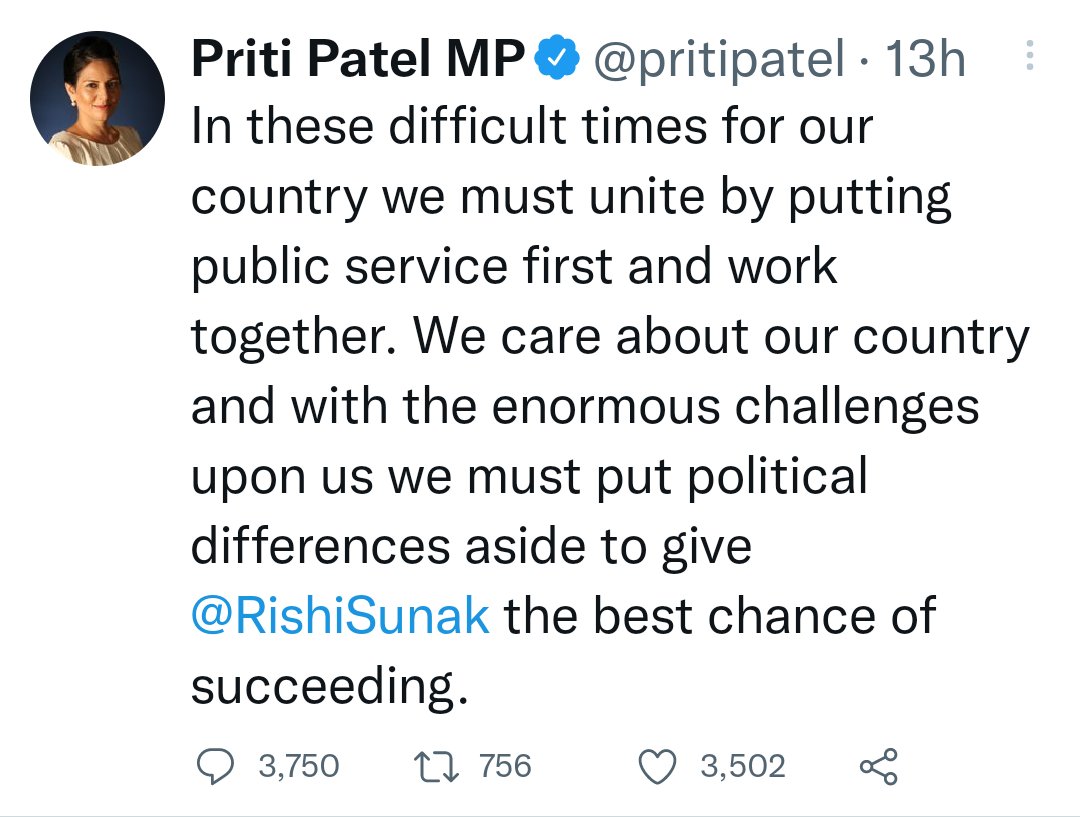 Translation: 
No, I didn't want Rishi either.
Yes, I'll stitch him up good and proper, just as soon as I think no-one's looking