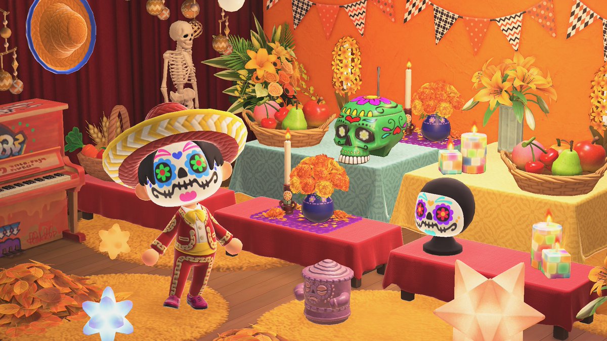 AC_Canela's tweet photo. ¡Hola a todo el mundo! Si queréis ambientaros para el Día de Muertos, echad un ojo en TeleNook, que ofrece el tradicional adorno de cempasúchiles. Os podréis hacer con él hasta los días de la celebración: el 1 y el 2 de noviembre. https://t.co/JNtgUMWbAC