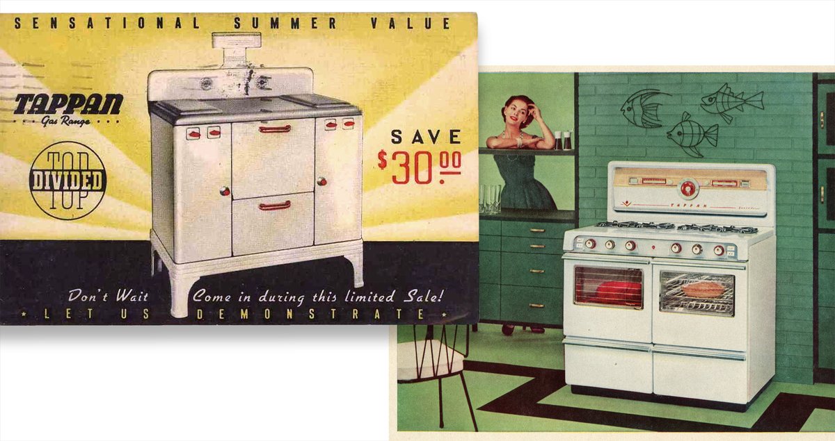 JostoMaffeo's tweet photo. 🥮🍕 LLEGA EL MICROONDAS
25 Octubre 1955, #Mansfield, #Ohio.
#Tappan Stove Co. vende el primer #horno de #microondas doméstico.
Se trata de una unidad de pared a 220 V. y cuesta 1.295 $.
Tappan obtuvo la licencia de #Raytheon, que en 1947 creó la más grande #Radarange. https://t.co/MAfLymgdqP