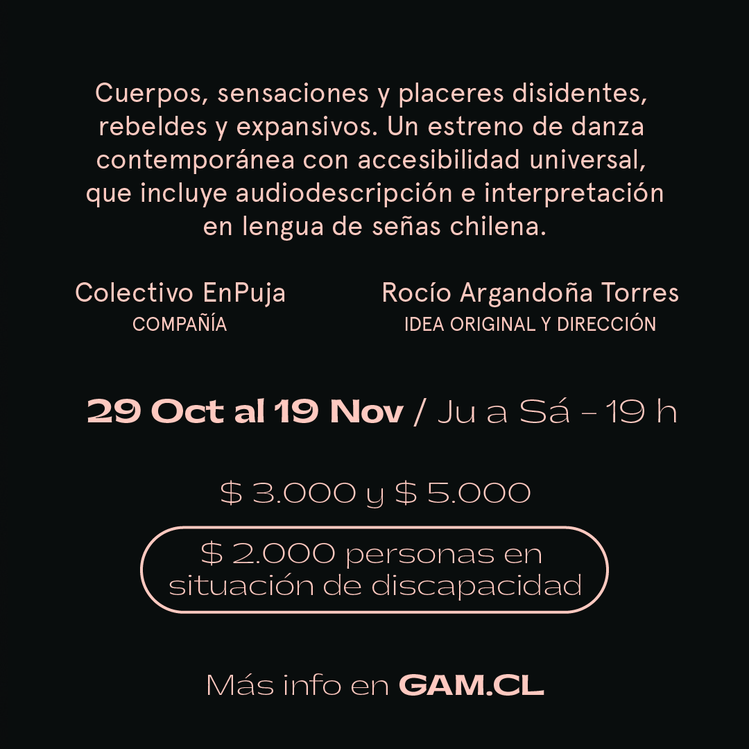 centroGAM's tweet photo. #Plazer💗 Una obra de danza contemporánea que busca instalar una mirada reflexiva desde los placeres que conectan a cinco intérpretes en escena. Montaje con interpretación en lengua de señas y audio descripción para diferentes audiencias. 👍
+ info>> https://t.co/VSmwb4hhz5 https://t.co/v5lFnjQsw5