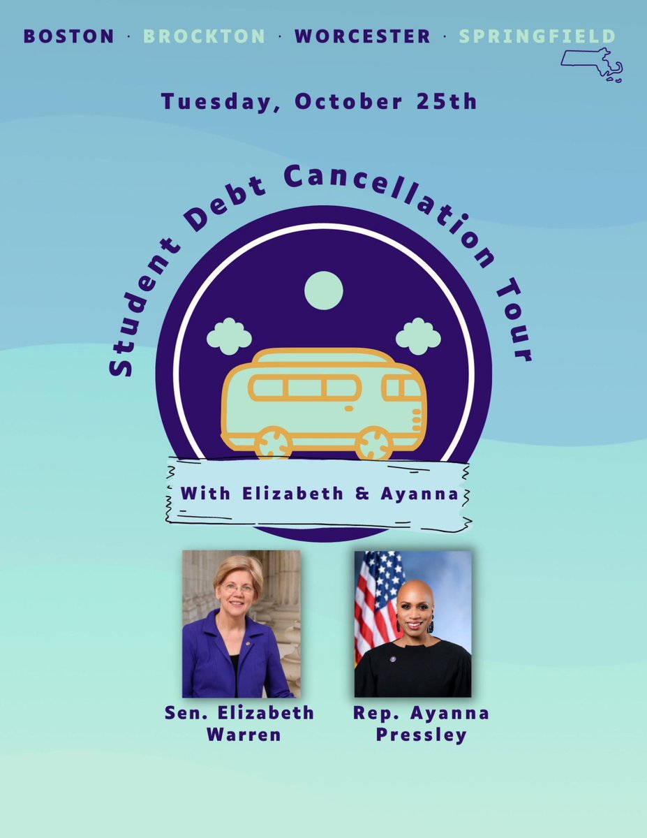 PROGRAMMING NOTE! #javawithjimmy will start at 10 AM tomorrow! We’re joining @SenWarren & @RepPressley at the kick off of the #CancelStudentDebt Tour in Grove Hall! We’ll chat with them in a brief two on one interview around 10:30 AM. REG HERE: eventbrite.com/e/student-debt… #mapoli