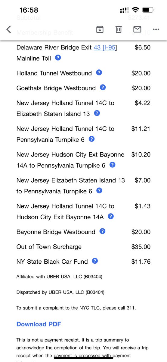 I just took an Uber from Manhattan to Philadelphia. In one hour and 45 minutes different governments charged me $140 in various tolls and taxes.