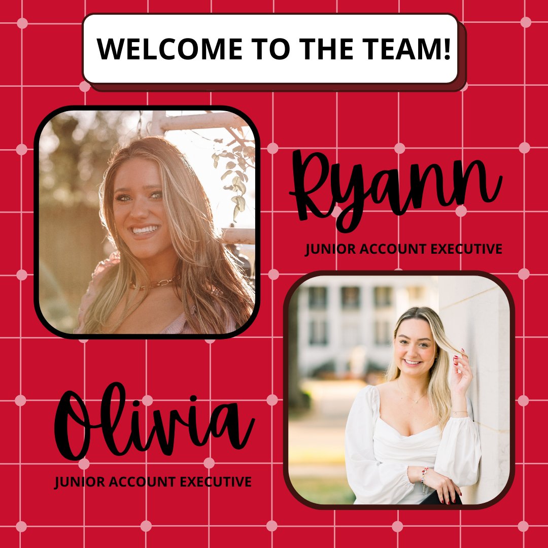 TrizComPR's tweet image. Welcome to the TrizCom team, Ryann and Olivia! Swipe to get to know our new Junior Account Executives. 

Head on over to the TrizCom website to read their bios here: 
trizcom.com/ryann-brodnax-…
trizcom.com/olivia-hooper-…

#DallasPRFirm #DallasPR #DallasPRAgency #DallasPublicRelations