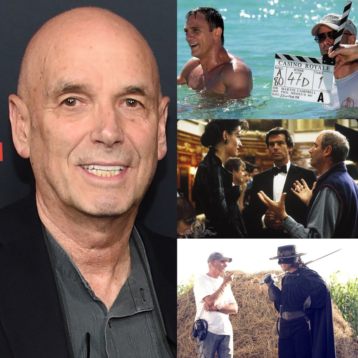 Happy birthday to CASINO ROYALE and GOLDENEYE director Martin Campbell! In addition to a perfect track record launching 007 actors he’s also known for the ZORRO films, THE FOREIGNER, THE PROTEGE and VERTICAL LIMIT. Cheers! 🍸 podfollow.com/spyhards