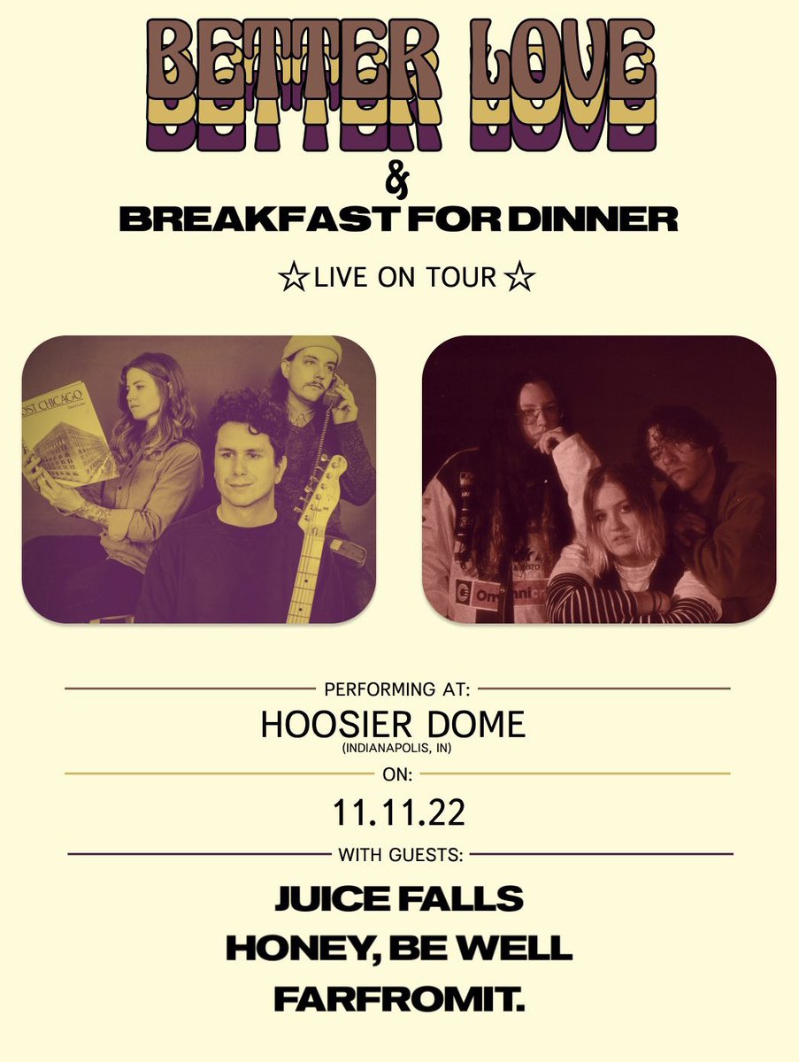farfromit. (@farfromitmw) on Twitter photo The Gig™ is soon approaching. Have you secured a ticket, yet? Also, have you pre-saved the new <a href="/betterloveUS/">ʙᴇᴛᴛᴇʀ ʟᴏᴠᴇ</a> track, yet?
🎫: bit.ly/3MYJEVy The Gig™ is soon approaching. Have you secured a ticket, yet? Also, have you pre-saved the new <a href="/betterloveUS/">ʙᴇᴛᴛᴇʀ ʟᴏᴠᴇ</a> track, yet?
🎫: bit.ly/3MYJEVy