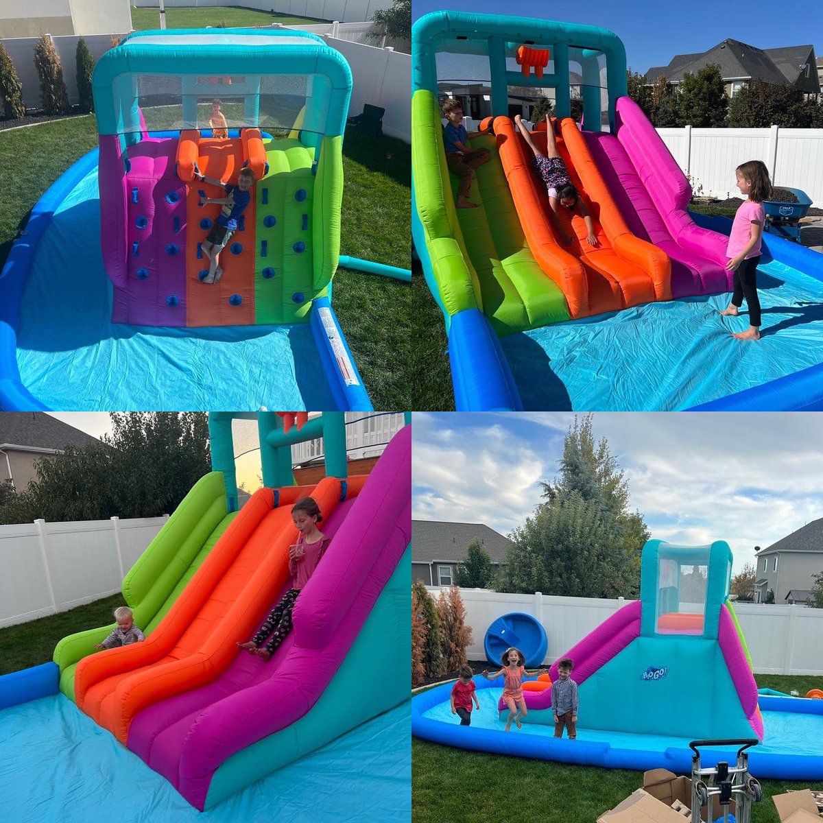 alyshaar8's tweet photo. We’ve been having daily parties  up until the snow hit thanks to @bestway_us H20GO Triple Splash Mega Water Park and @tryazon. Best “toy” ever! Get one, you’ll thank me later.😁

#BestwayUS, #BestwayUSA, #BestwayMegaWaterPark, #YourFunIsOurBusiness,
#InflateYourFun #tryazon https://t.co/mpjkkPtRpi