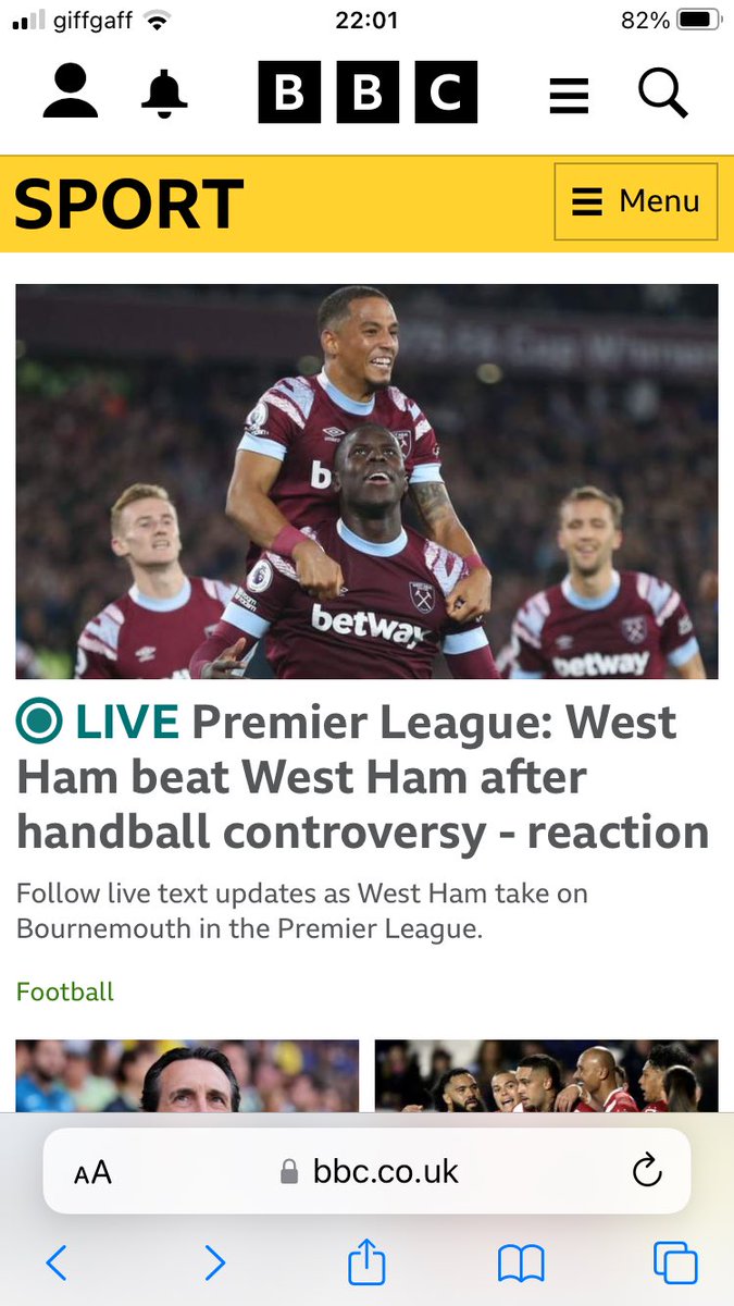 MarcStephens5's tweet image. Not sure if this is a good result or not for #WestHam 😂 #bbcsport