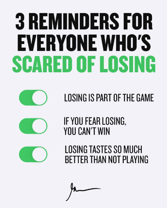 Story_Refinery's tweet photo. Stop being scared of it .. let this be the last Monday of your life that you fear “losing” or being “wrong.” - Gary Vaynerchuk https://t.co/tvAGUgFrL0