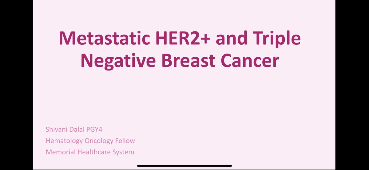 ShivaniDalalMD's tweet photo. First Fellow lecture in the books ✅ #bcsm #breastcancerawarenessmonth #Hemeoncfellow #Destiny04 #Cleopatra #Emilia #Keynote355 #Ascent #OncTwitter #MedEd https://t.co/ZkSLbpd0oj