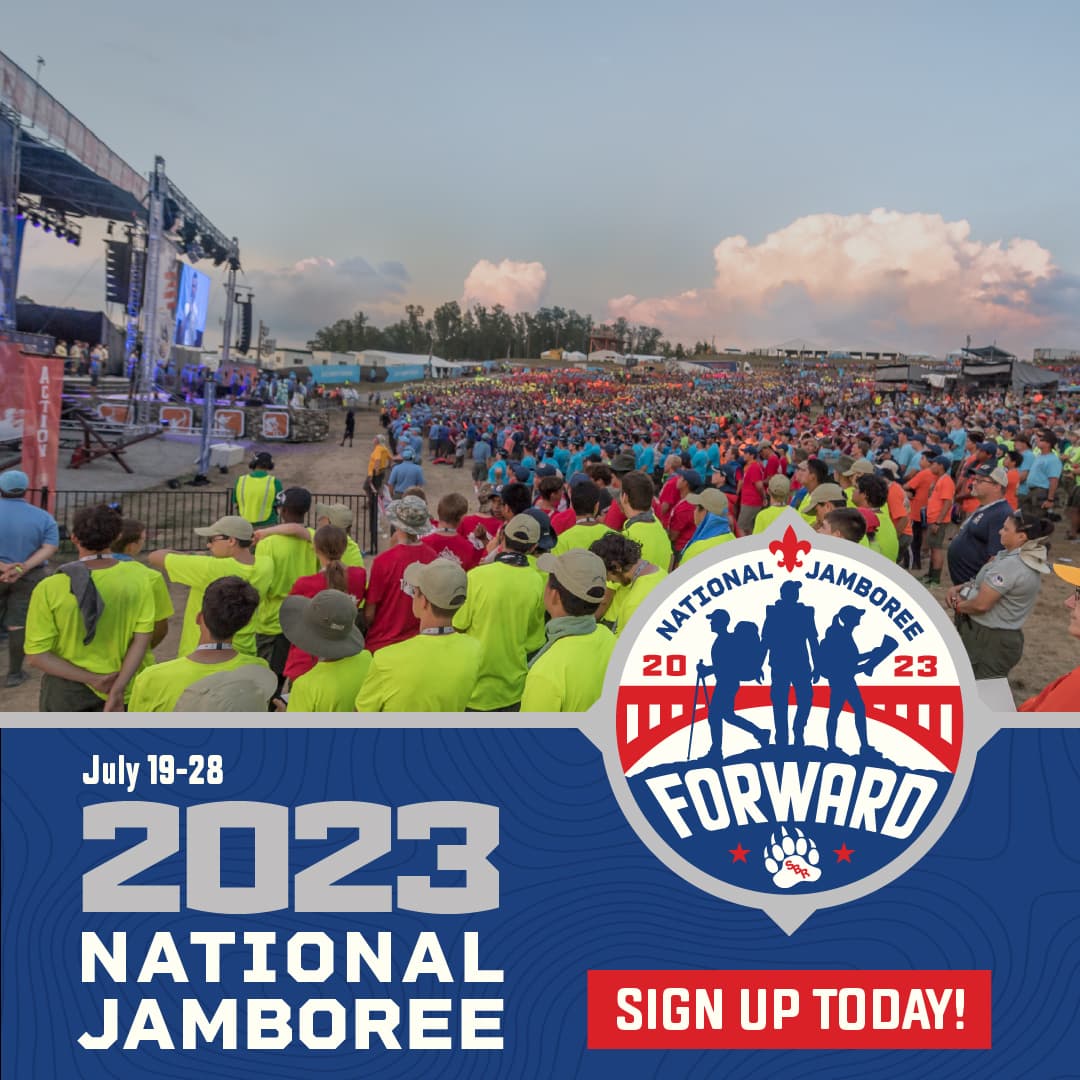 Hey Scouts and Scouters, National Jamboree 2023 is coming on fast! Sign up today to secure your spot. Early bird registration ends October 31st.

Go to scoutingevent.com/315-Jamboree20… for more information! #NatJamboree23 #BSA #Montanacouncil