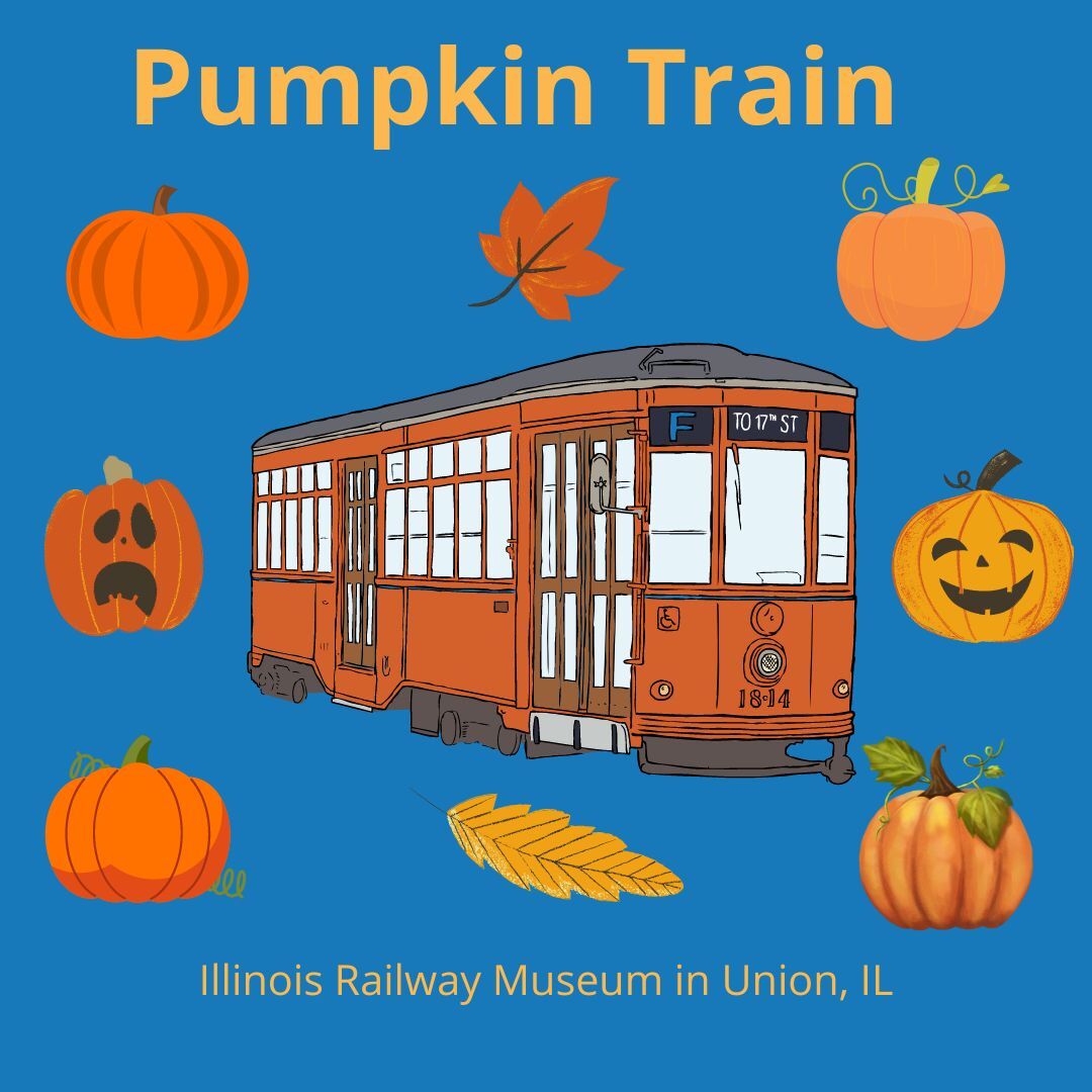 GerstadBuilders's tweet photo. Head over to the Illinois Railway Museum in Union and hop aboard the Pumpkin Themed Intraurban Train for a ride over to the pumpkin patch. Make sure to pick out the perfect pumpkin. 
The dates to ride are Sat, Oct 29 and Sun, Oct 30. 

#pumpkintrain https://t.co/9Hz3cDDrEZ