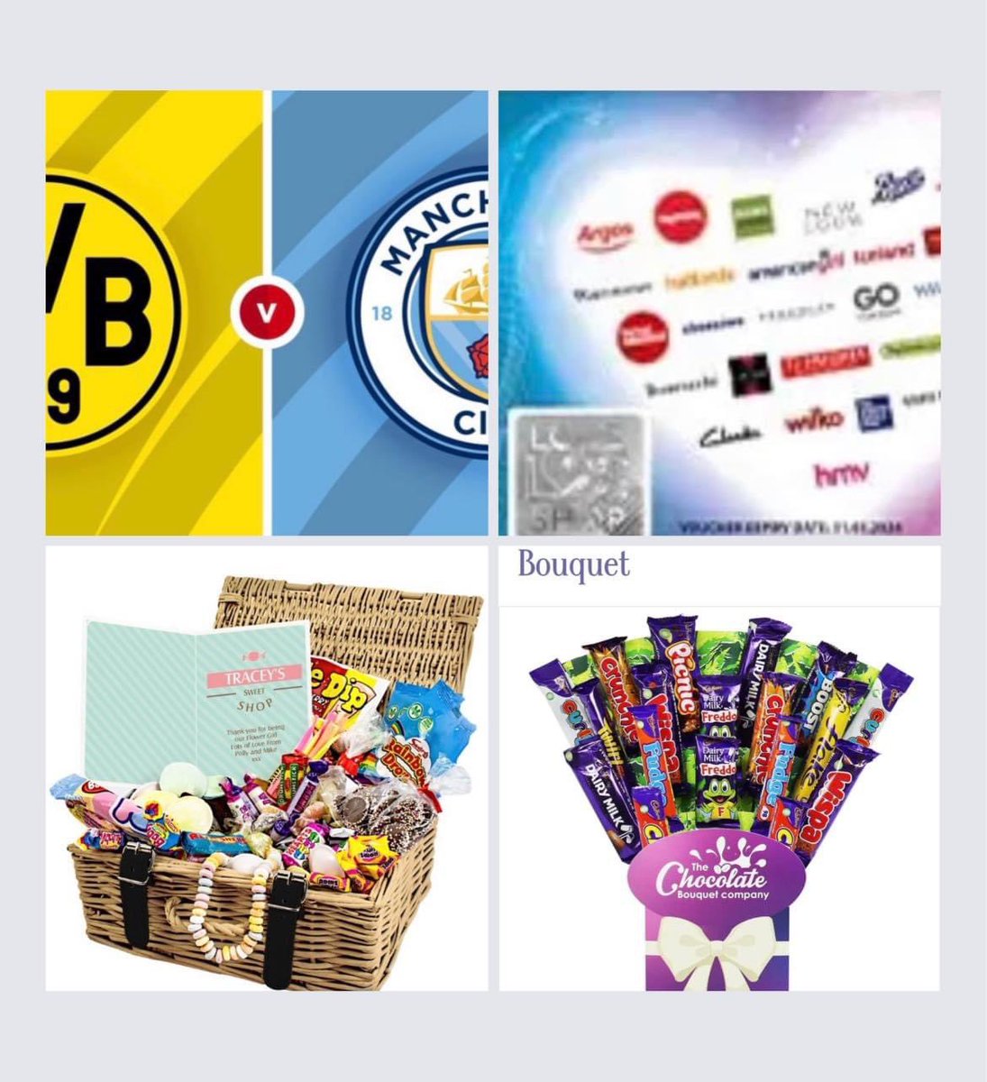 This weeks #freecomp 

Please retweet this post and then 
Add the time of the first goal between dortmand v city Tuesday night 

See prizes  below 

facebook.com/groups/2375853…

#freecompetition
