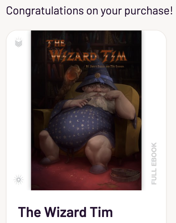 amber_vhs's tweet photo. just got my very own @wizardtimstory via @book_io๐ฅณ
of #discosolaris (#Talesof2372) fame. can't wait to read it! #mintlivenow @ https://t.co/JcvlyDfIMk https://t.co/nCYkDaGKPv