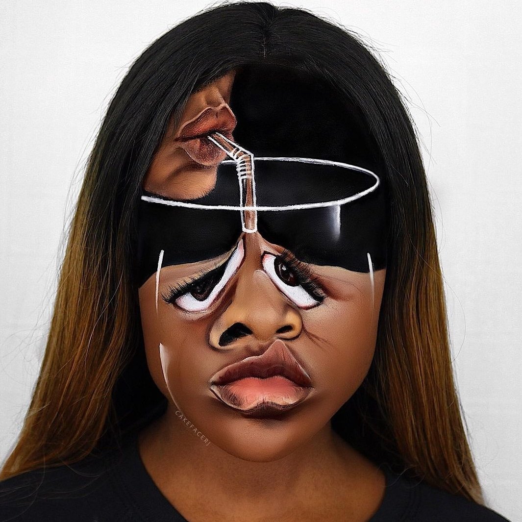cakefacerj's tweet photo. #throwback to this look🎨
this took 7 hours 🥤 #makeupart https://t.co/kXISw66z8k