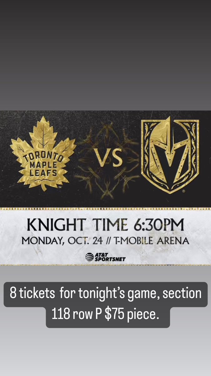 jfuckit's tweet photo. 8 tickets for todays game. Lmk @GoldenKnights https://t.co/UcNpvh8WuU
