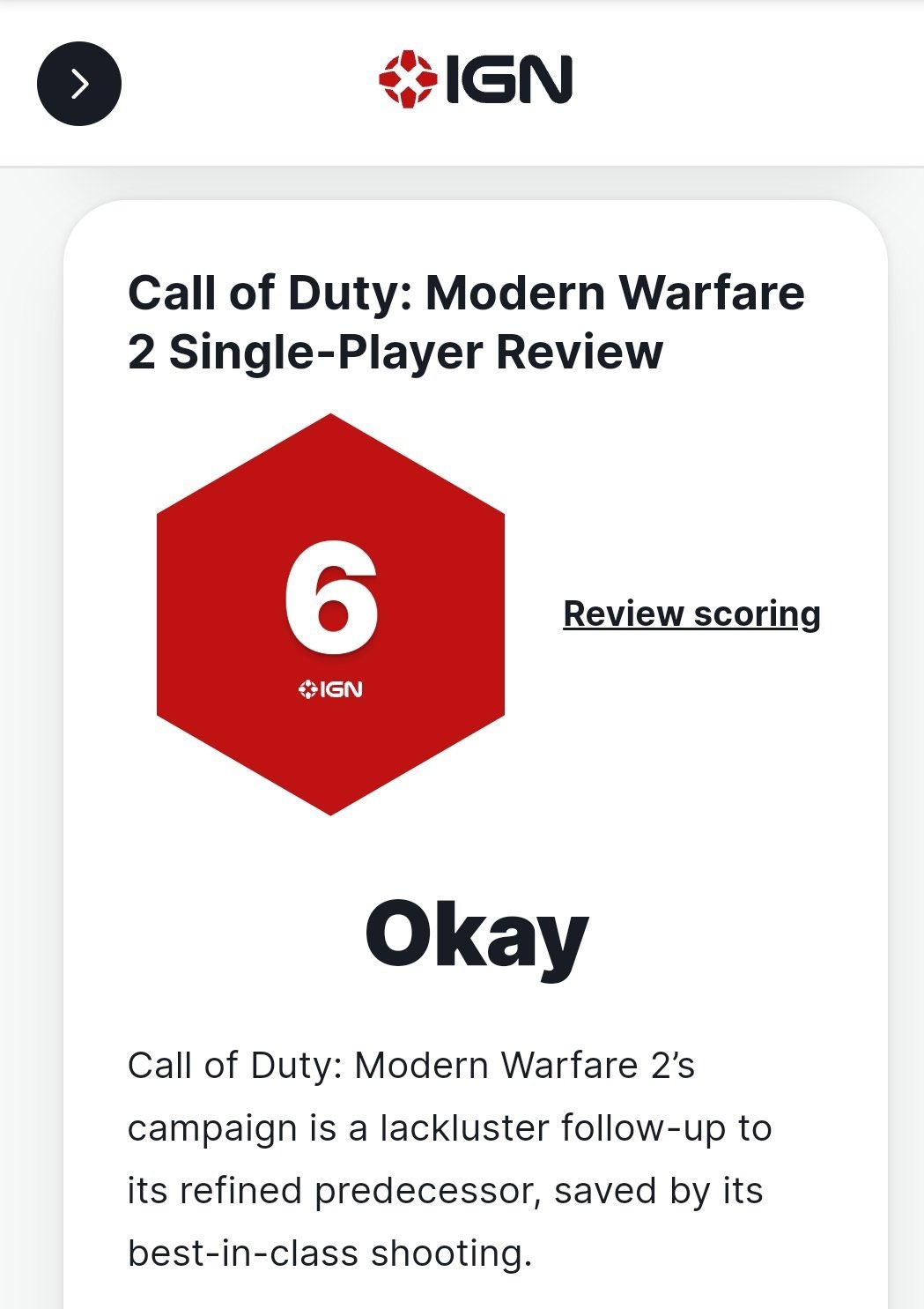 Review: Call of Duty Modern Warfare 2 Single-player Campaign