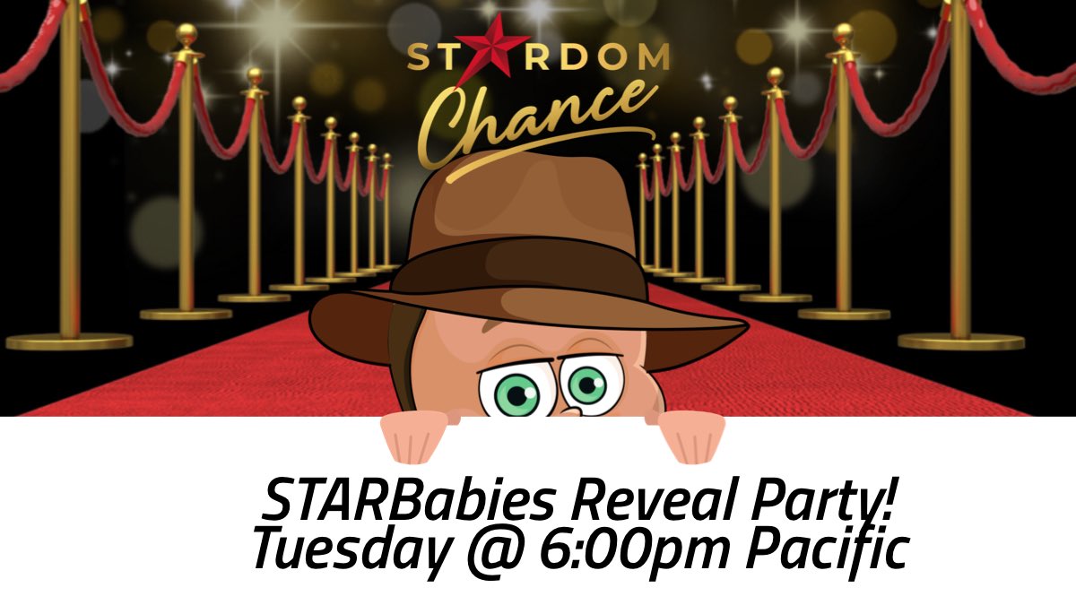The BIG day is here! STARBabies NFT Reveal day is here at last! Join us Tuesday at 6:00pm Pacific, on Nexus Ecosystem YouTube channel to catch the fun! Will YOUR STARBabies NFT be your ticket to HOLLYWOOD? us02web.zoom.us/j/678681116