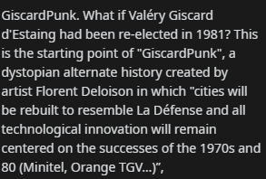 Darsam12_'s tweet photo. Cyberpunk but French and from the 70s: it's called "Giscardpunk", it's an actual thing https://t.co/vzVKvAUThW