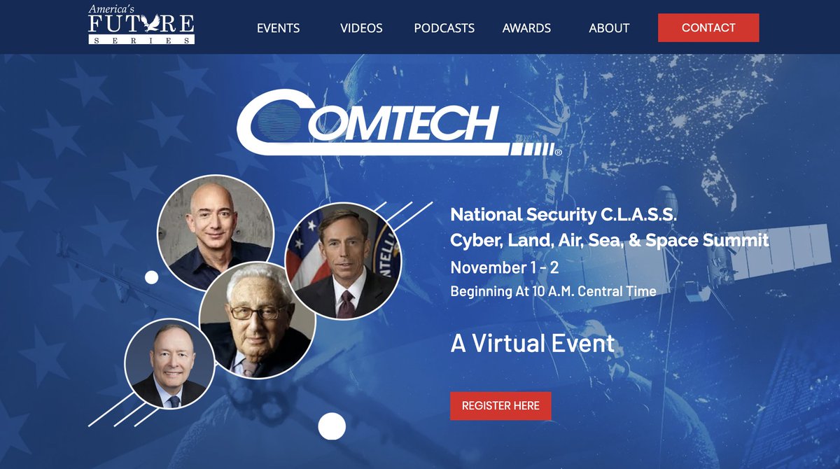 codywillard's tweet photo. Secondly, I'll be part of the National Security C.L.A.S.S. (Cyber, Land, Air, Sea, & Space Summit) on November 1 and 2 where Dr. Henry Kissinger, Jeff Bezos and other leaders. Bypass the $25 fee at https://t.co/kR0UbCt2o2 by using "CODY" as your Coupon Code. https://t.co/zYpCz3Fk7P