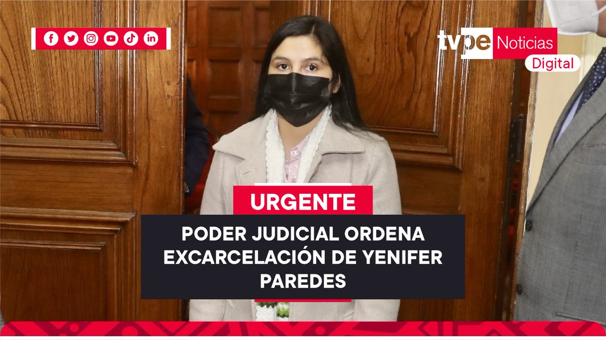 noticias_tvperu's tweet photo. 🚨 #LoÚltimo | Corte Superior Nacional resolvió revocar la prisión preventiva contra Yenifer Paredes Navarro, cuñada del presidente de la república, Pedro Castillo. ►https://t.co/IkRn1i5GvE https://t.co/ehNIO0N5Mf