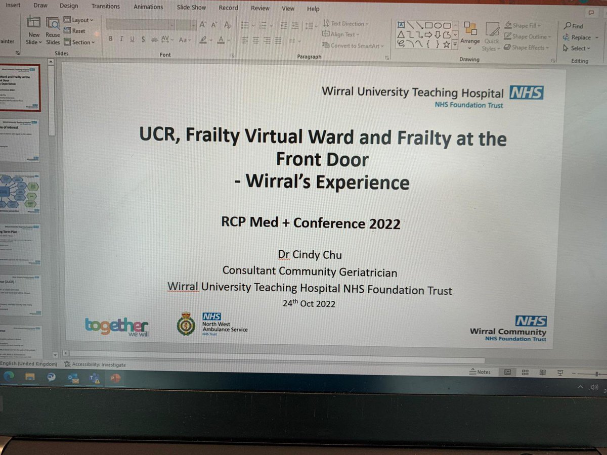 Thank you for inviting me to speak at the <a href="/RCPhysicians/">Royal College of Physicians</a> Med+ conference today. It was great to see the interest from non-geriatricians in #frailty. #virtualwards #UCR <a href="/sparky2409791/">Sarah Cowell RN Adult PGDip(SPQ) BSC(Hons) FNF QN</a> <a href="/DanielleSchone1/">DanielleSchoneveld</a>