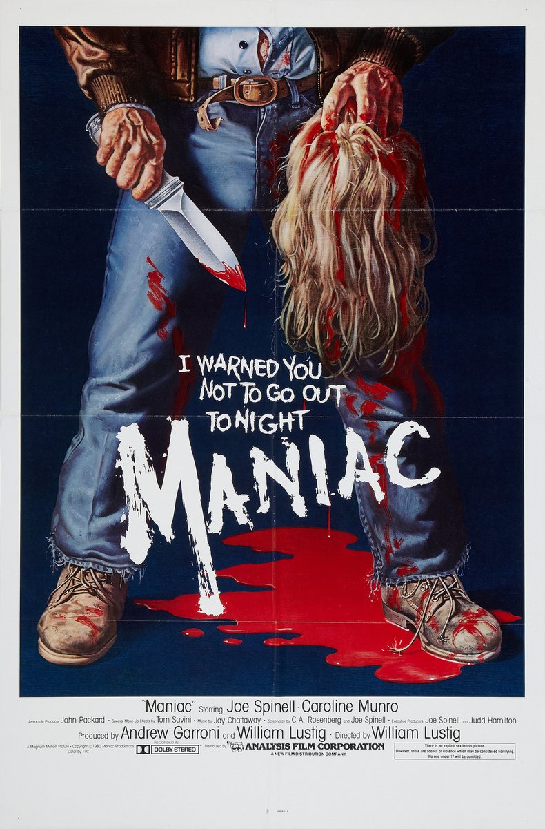 paulcook68's tweet photo. #31DaysofHorror 🎃
Just been enjoying William Lustig's ''Maniac'' starring Joe Spinell &amp; Caroline Munro.@88_Films #SlasherClassicsCollection https://t.co/wdwaPJA17p