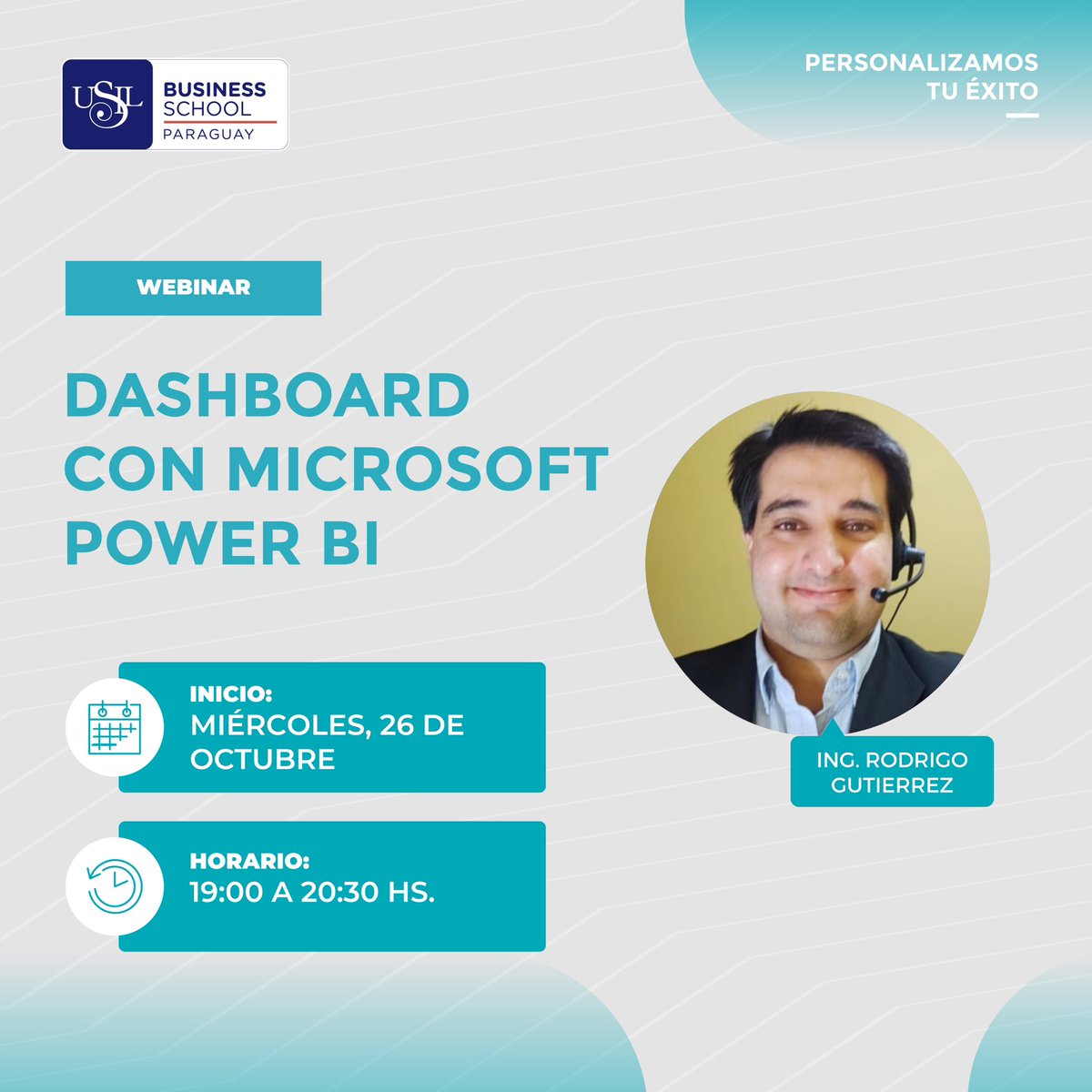 usilpy's tweet photo. ➡️ WEBINAR | 💻

Imperdible taller de “Dashboard con Microsoft Power BI” a cargo del Ing. Rodrigo Gutierrez.

🗓 Miércoles, 26 de Octubre
⏰ 19:00 horas

Obs.: El webinar no tiene costo. Se expedirán certificados de participación a los inscriptos. https://t.co/vJL4Jn3bld