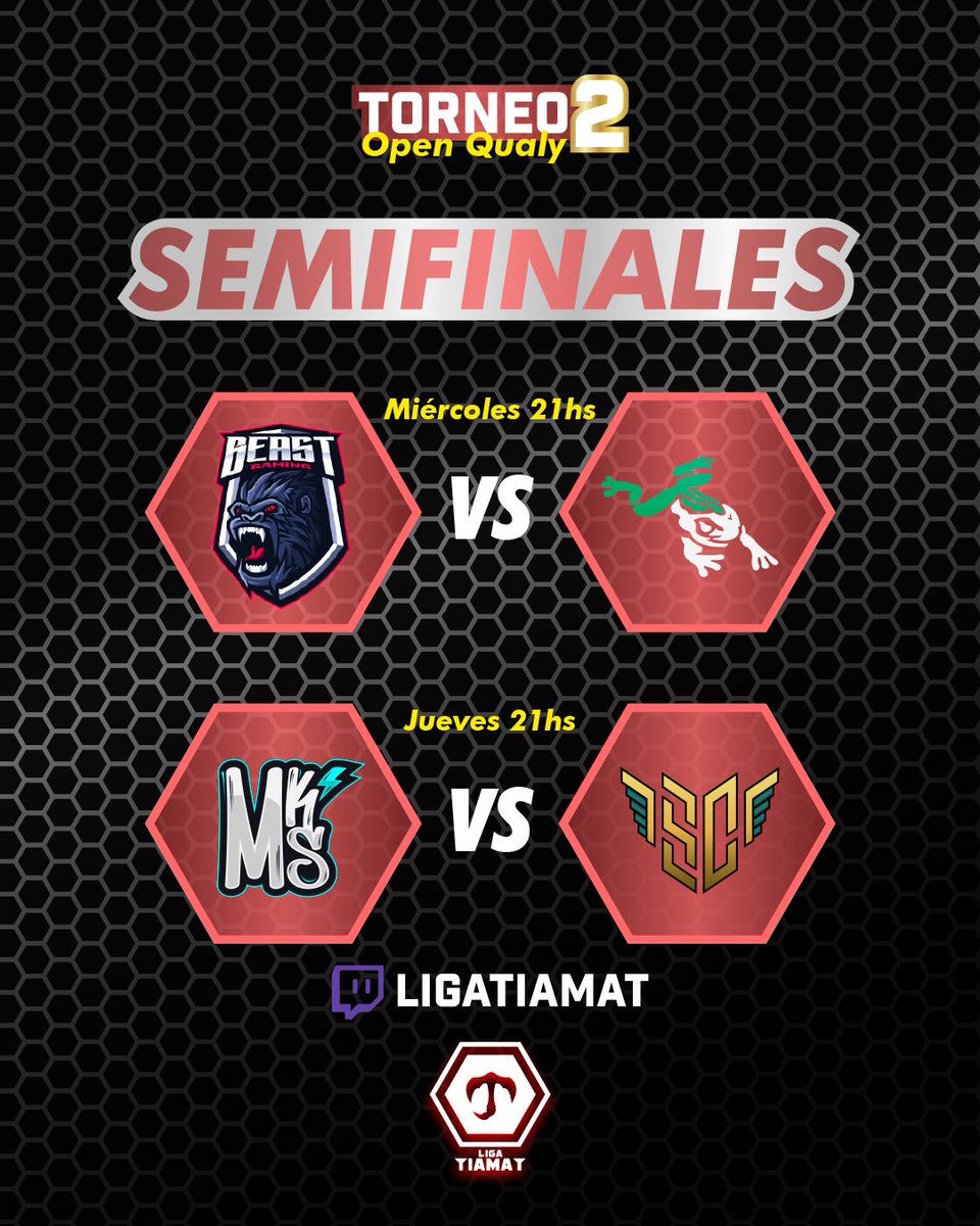 #OpenQualy2 l #Tiamat

Volvemos con más #LeagueofLegends y de la mejor forma en nuestra liga 😎

4 equipos y solo 2 pases hacia la GRAN FINAL

Coméntanos ¿Quiénes son tus favoritas?🤔

#BeTiamat