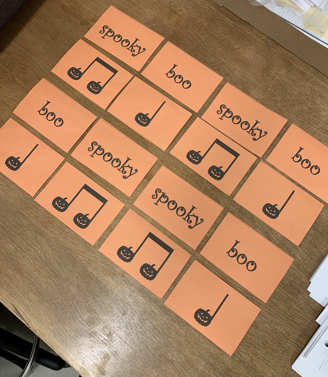 This week the primary students are creating “Spooky Boo” rhythms to practice identifying and clapping quarter and eighth notes. <a href="/StVincentOak/">St. Vincent</a> <a href="/StMichaelHCDSB/">St. Michael School</a>