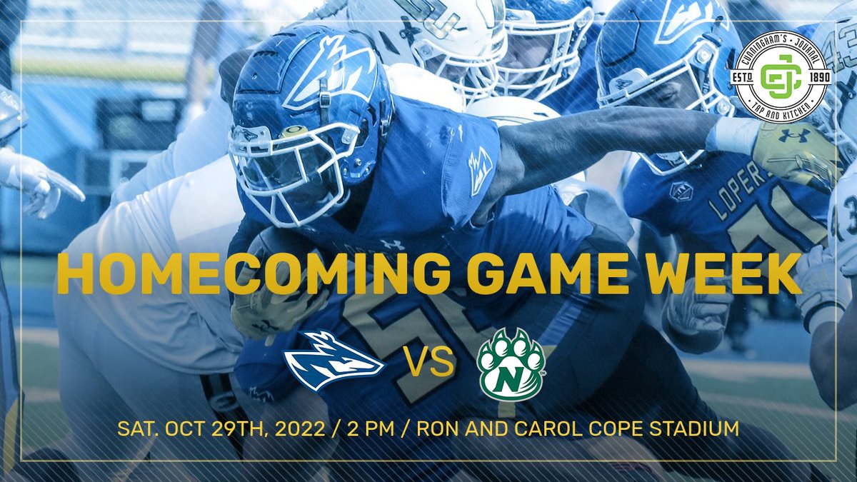 UNK Athletics (@unk_athletics) on Twitter photo 🟡 HAPPY HOMECOMING GAME WEEK! 🔵
🆚 Northwest Missouri
🕒 Saturday, October 29th @ 2 PM
📍Ron & Carol Cope Stadium
📻 93.1 The River/106.9 FM KRVN
📺 News Channel Nebraska on your TV
🖥️ MIAA Network: themiaanetwork.com/unklopers
Thank you to our sponsor <a href="/cunninghamspub/">Cunninghams Journal</a>! 🟡 HAPPY HOMECOMING GAME WEEK! 🔵
🆚 Northwest Missouri
🕒 Saturday, October 29th @ 2 PM
📍Ron & Carol Cope Stadium
📻 93.1 The River/106.9 FM KRVN
📺 News Channel Nebraska on your TV
🖥️ MIAA Network: themiaanetwork.com/unklopers
Thank you to our sponsor <a href="/cunninghamspub/">Cunninghams Journal</a>!