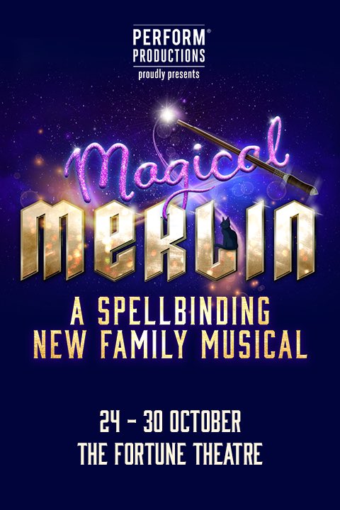 BelfieldWard's tweet photo. And it’s open! A half term treat #MagicalMerlin this week at #FortuneTheatre @PerformUK with @benstockbiz as Merlin and scintillating design by @rdlaight 🪄🎭❤️ https://t.co/xjlUWDQBao
