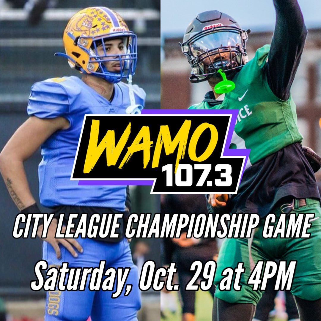 Listen to the PGH City League Championship Game this Saturday, Oct. 29 at 4PM on WAMO 107.3‼️

#WAMOCityLeague