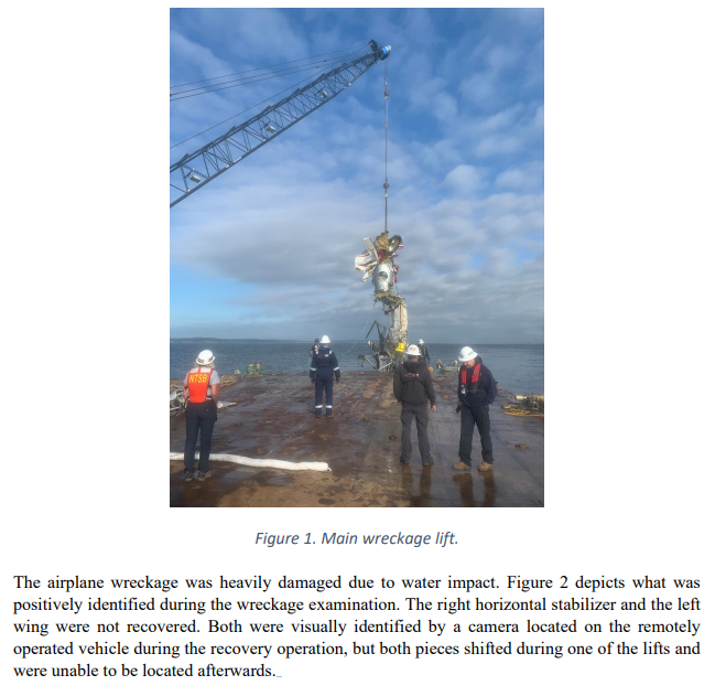 MikeChillit's tweet photo. #MutinyBay Preliminary report by NTSB on the De Havilland DHC-3 Otter lost west of Seattle on September 4. Image on the left. Doesn't look like a plane. But compare to MH370, which still looks like a (one wing, one engine) plane. https://t.co/yzZ73sYwmP