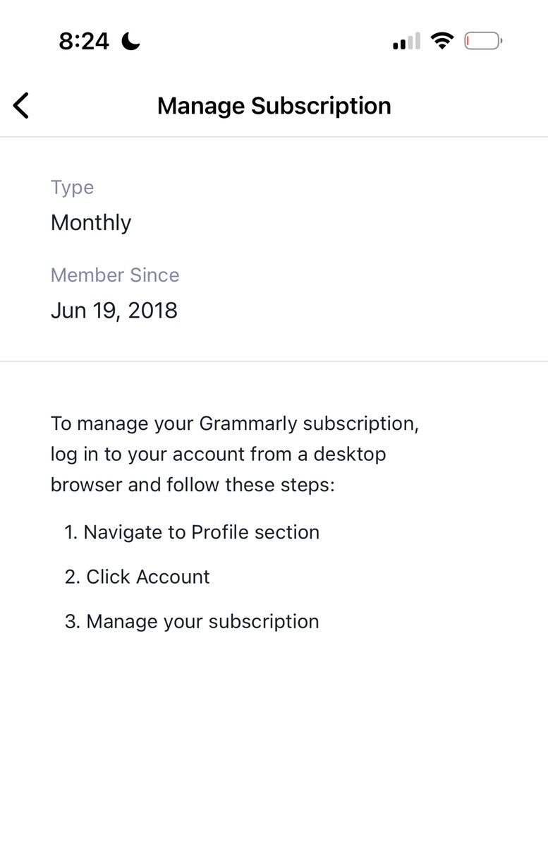 This is a sleazy ux pattern. Allow people to cancel from the app, @Grammarly