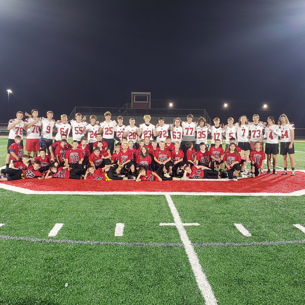 Great night of flag football between the Crestview Youth Teams and the 5th ranked Crestview Varsity Team! Future looks to be bright:
Youth- 34
Varsity- 26