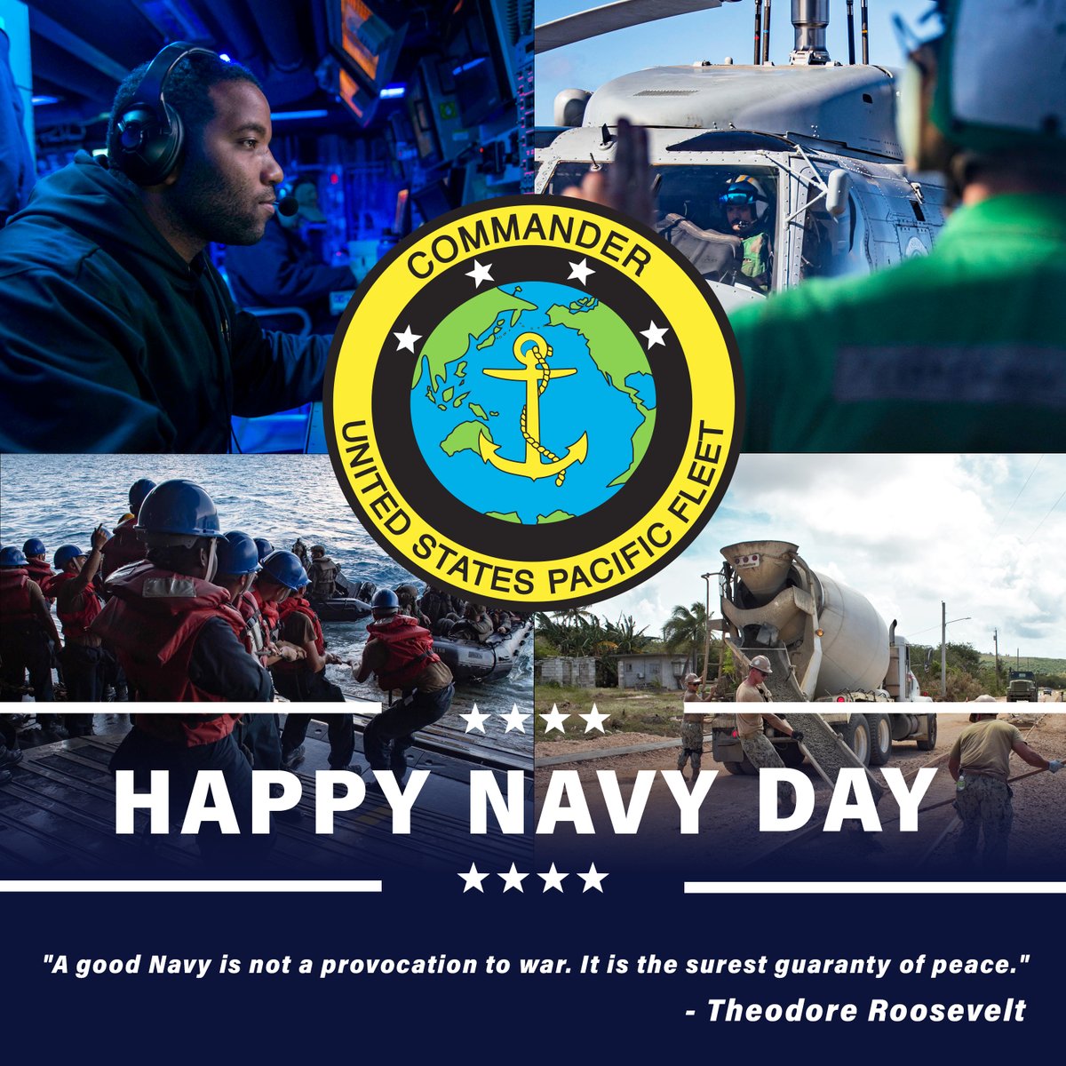 Happy Navy Day to all our sailors at sea and ashore across the fleet! #NavyDay @USNavy