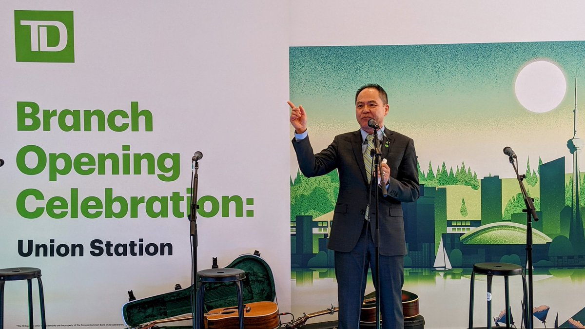 Today's grand opening of the Union Station branch was phenomenal. Thank you all for coming and making it so much better!
We were proud to donate to the AIDS Committee of Toronto and happy to have <a href="/thetrews/">The Trews</a>
preform for us! Thank you all!
<a href="/MushtakN_TD/">Mushtak Najarali</a> <a href="/SHong_TD/">Simon Hong</a> <a href="/Anna_Iacobelli/">Anna Iacobelli</a>