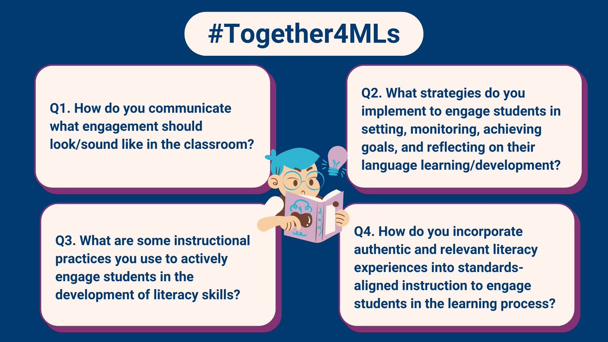 ICYMI. If you are joining late, these are tonight's questions! Share your responses using #Together4MLs, we want to learn from you as well.