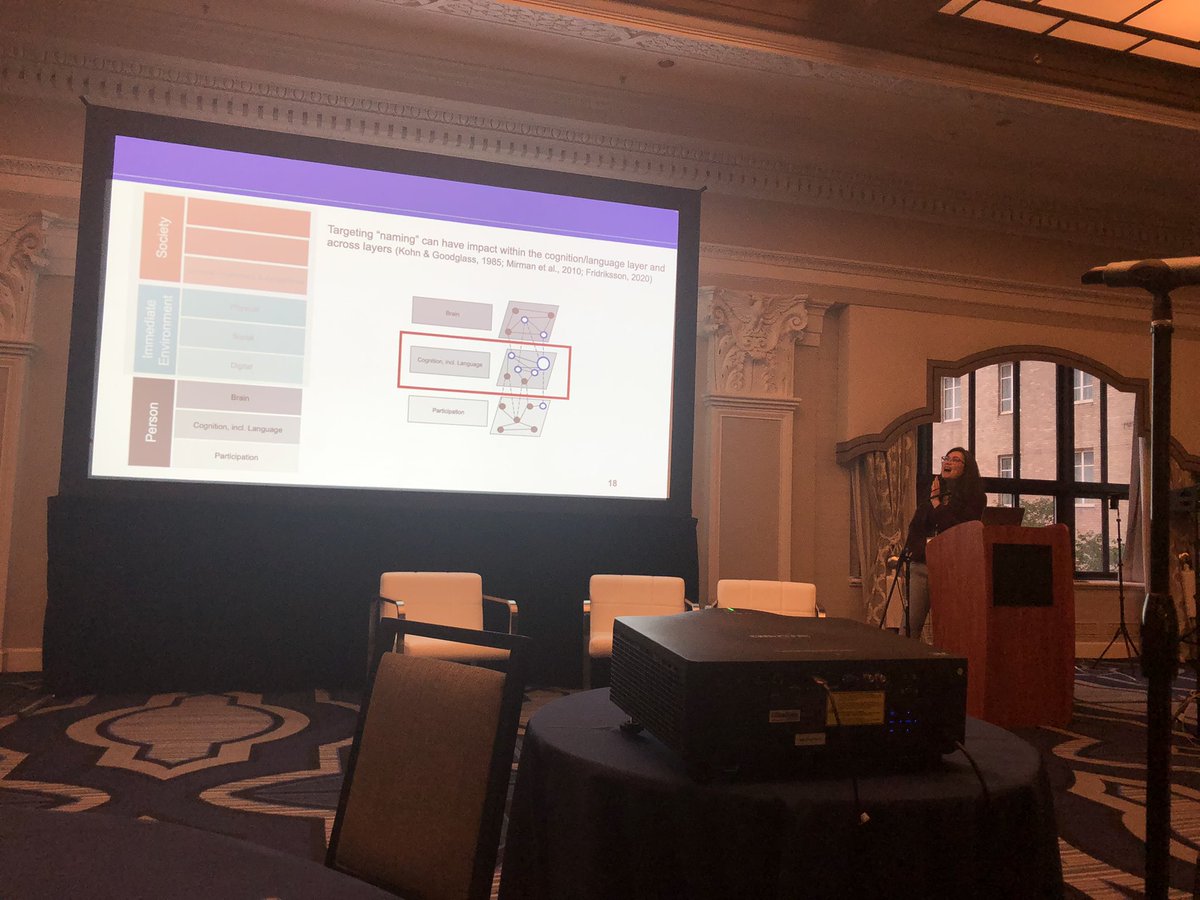 Nicol Castro talking about #social #networks in aphasia  #AoA2022