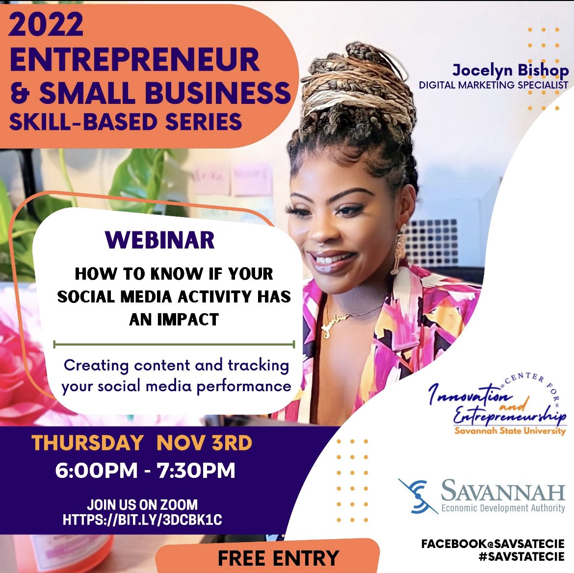 ssucoba's tweet photo. Our 2022 Entrepreneur and Small Business Skill-Based Series continues! Save the date and save your seat for our next event on November 3rd at 6:00PM. 

Register now! 

https://t.co/5hrvUl6vdf https://t.co/bssGXpMAn2