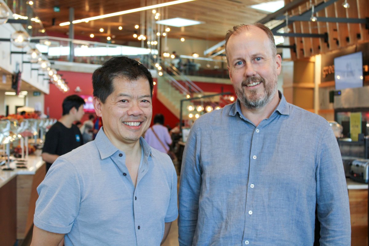 SFUAncillary's tweet photo. After years in development, the new Dining Commons opened its doors on Sept 3rd, 2022. This project wouldn’t have been able to come together without the dedication to bringing great campus food experiences from Dan Traviss &amp; Simon Tse. 
Find out more: https://t.co/Ej9qSWXfrM https://t.co/QFeI4fYvBm