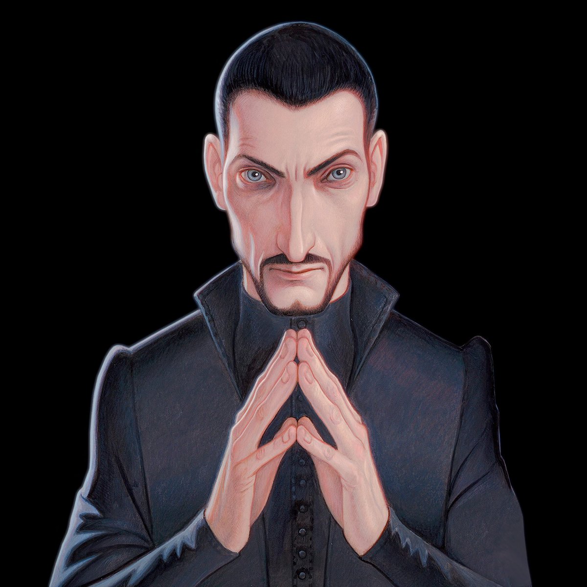 terryandrob's tweet photo. Lord Vetinari, as painted by @PaulKidby, the unelected political leader of a bustling city state lurching from crisis-to-crisis with an aristocratic political class which is famously morally bankrupt, self serving and useless #OneManOneVote https://t.co/RNUTITGLSc