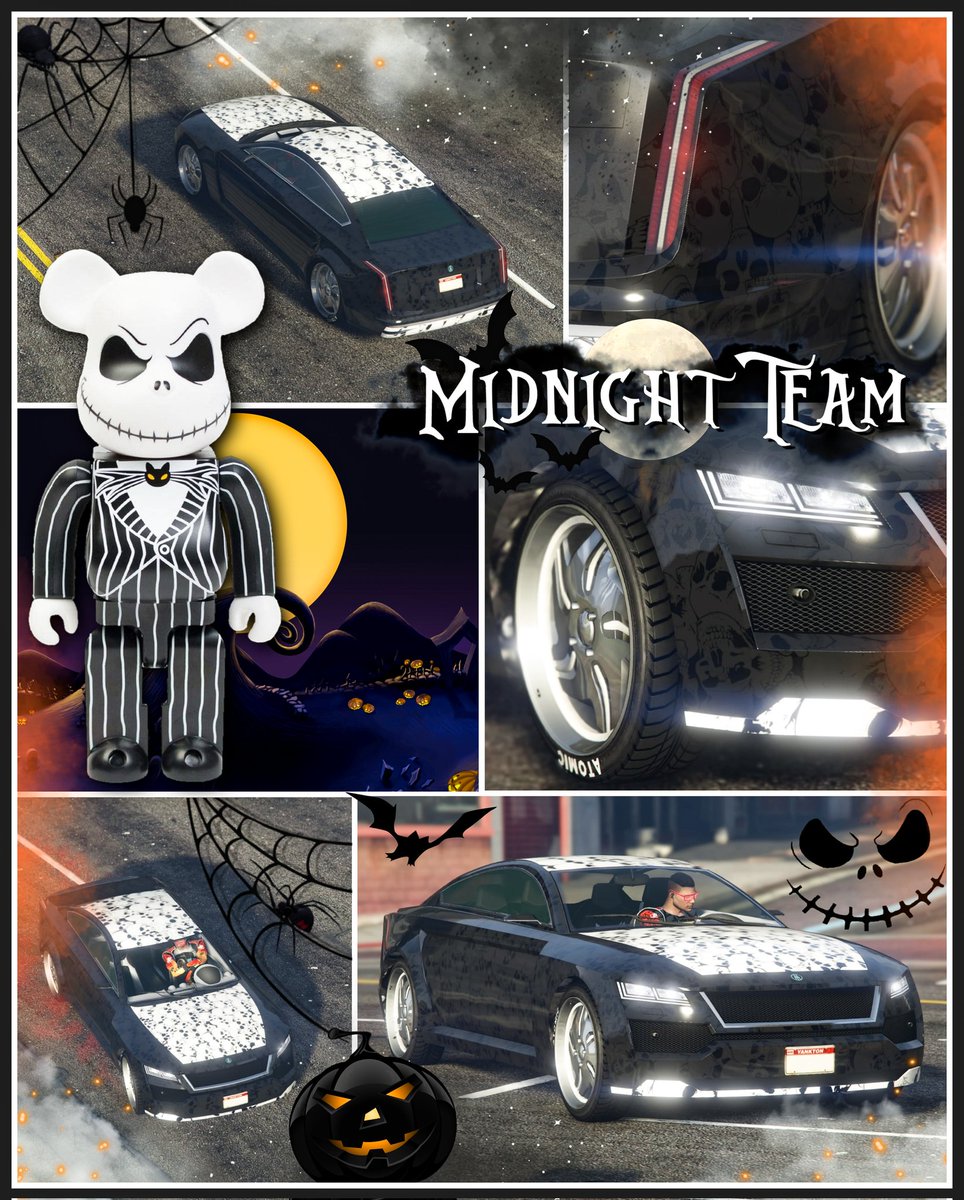 MONDOGAMING00's tweet photo. 🚨DROP SESSION🚨 (PS4)
📆25/10/22
⏰from 5.30 pm to 6.30 pm CET (🇮🇹 time)

✅ FRIENDS LOBBY ✅

🎃 Bearbrick Jack Skellington 💀

🆔SESSION:
Midnight-HOST

⚠️RULES⚠️
NO POLICE, NO KILLS
👍🏼LIKE &amp; RT♻️
💥FOLLOW: @MidnightTeamGTA https://t.co/SY65twn2uX