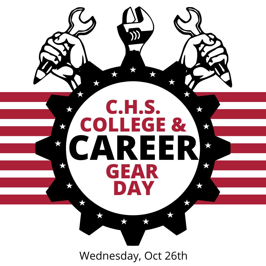 This Wednesday, wear your Career and College Gear to show us what professional areas you want to go into after high school, where you may want to go to college, or what you want to achieve after post-secondary education! #planningahead #choosegreatness