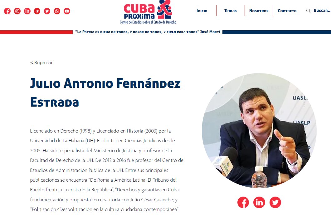 Seguimos con @CubaProxima, el nido de ratas #Socialistas que pretende repensar el #Socialismo en #Cuba, pero esta vez con un Toque más #Democrático. En fin, este nido de ratas izquierdistas se ha propuesto hacer la Continuidad, una realidad. Eloy Viera y Julio Antonio. 🧵👁️👇👁️