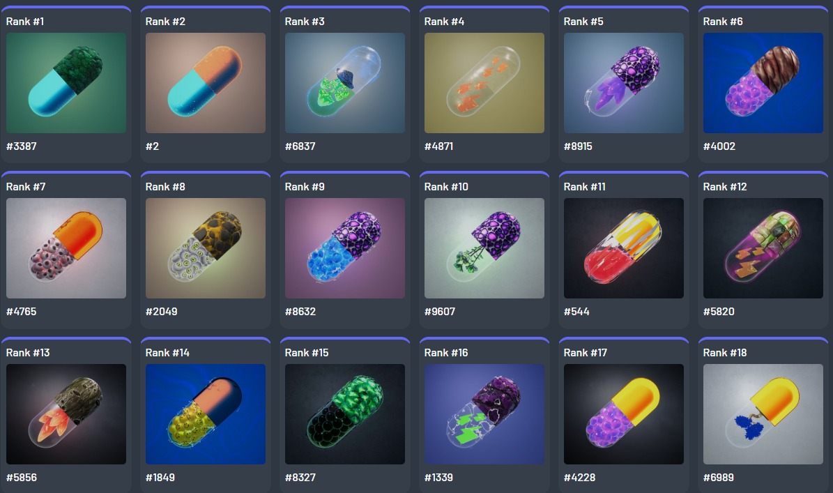 HqnfTs's tweet photo. BYOPill Ranked By HQNFTs💊
(Source_ https://t.co/1jsVThpx1Z)
@BYOPills
#byopill #byopillNFT #BYOPILLS #byopillsnft #NFTcollections #NFTGiveaway #HQNFTs https://t.co/0dxk4u3RIY